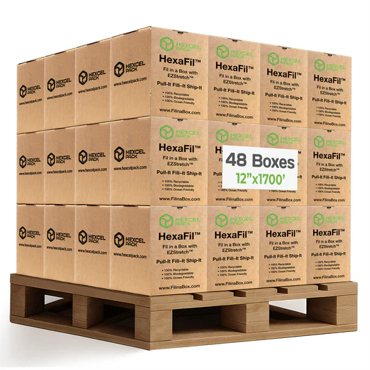 Pallet stacked export cartons of custom metal POS display stands, safe bulk packaging from a professional custom POS display manufacturer in Dongguan China
